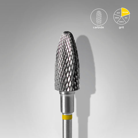 Carbide nail drill bit, “corn” yellow, head diameter 6 mm / working part 14 mm FT90Y060/14
